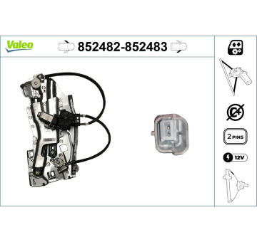Zvedací zařízení oken VALEO 852482