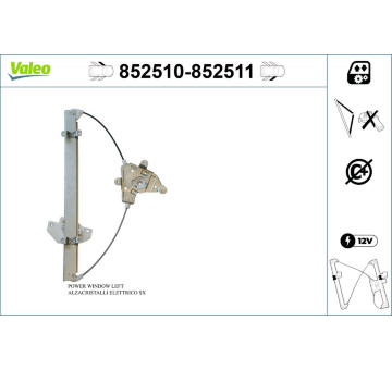 Zvedací zařízení oken VALEO 852510