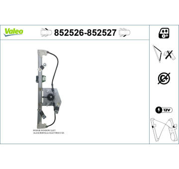 Zvedací zařízení oken VALEO 852526