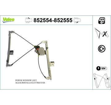 Zvedací zařízení oken VALEO 852554