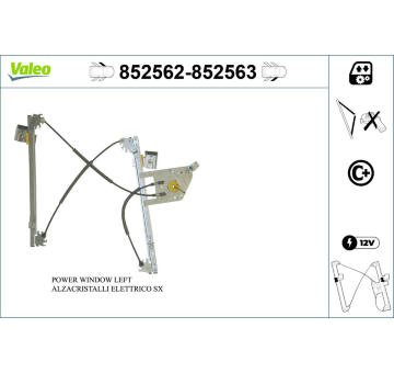 Zvedací zařízení oken VALEO 852562