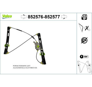 Zvedací zařízení oken VALEO 852576