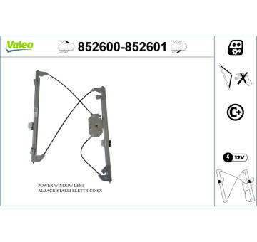 Zvedací zařízení oken VALEO 852600