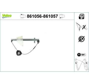 Zvedací zařízení oken VALEO 861056
