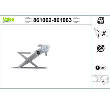 Zvedací zařízení oken VALEO 861063
