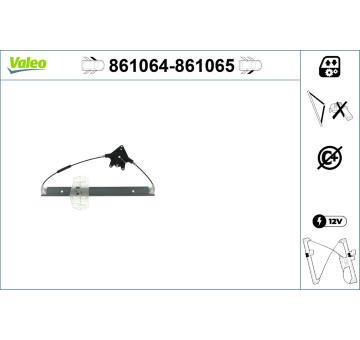 Zvedací zařízení oken VALEO 861065