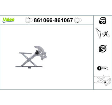 Zvedací zařízení oken VALEO 861067
