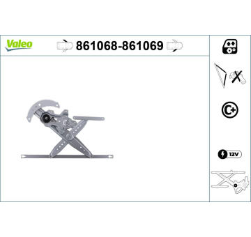 Zvedací zařízení oken VALEO 861068