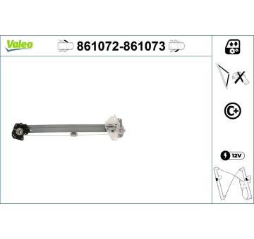Zvedací zařízení oken VALEO 861072