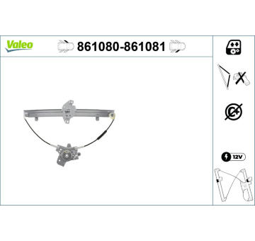 Zvedací zařízení oken VALEO 861080
