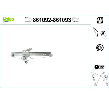 Zvedací zařízení oken VALEO 861092