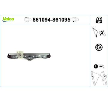 Zvedací zařízení oken VALEO 861094