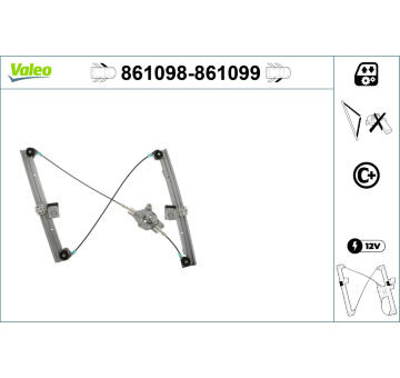 Zvedací zařízení oken VALEO 861099