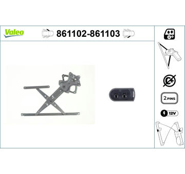 Zvedací zařízení oken VALEO 861102