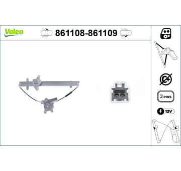 Zvedací zařízení oken VALEO 861108