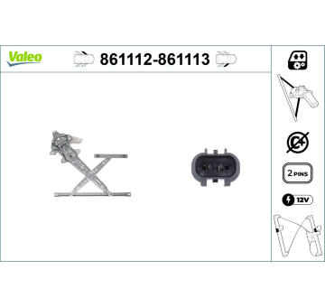 Zvedací zařízení oken VALEO 861113