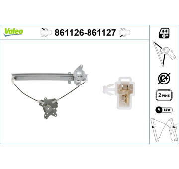 Zvedací zařízení oken VALEO 861126