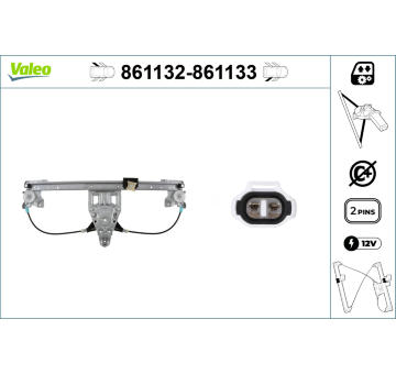 Zvedací zařízení oken VALEO 861133