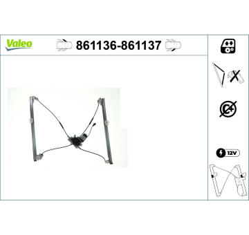 Zvedací zařízení oken VALEO 861137