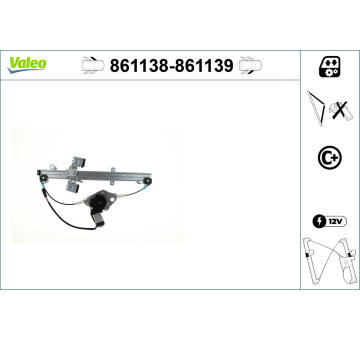 Zvedací zařízení oken VALEO 861138