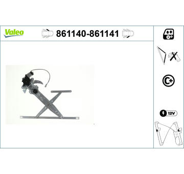 Zvedací zařízení oken VALEO 861141