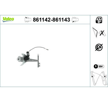 Zvedací zařízení oken VALEO 861143