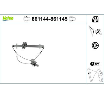 Zvedací zařízení oken VALEO 861144