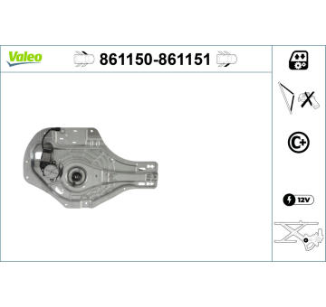 Zvedací zařízení oken VALEO 861151