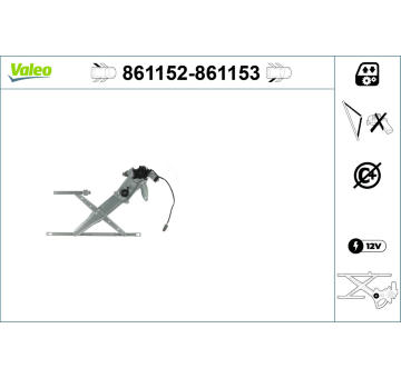 Zvedací zařízení oken VALEO 861152