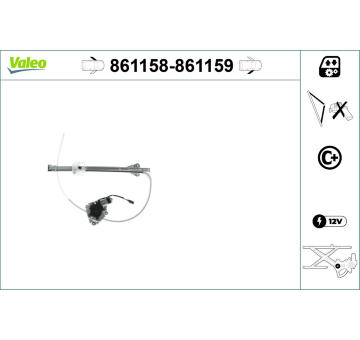 Zvedací zařízení oken VALEO 861158