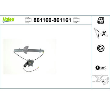 Zvedací zařízení oken VALEO 861160