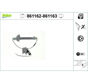 Zvedací zařízení oken VALEO 861162