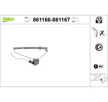 Zvedací zařízení oken VALEO 861166