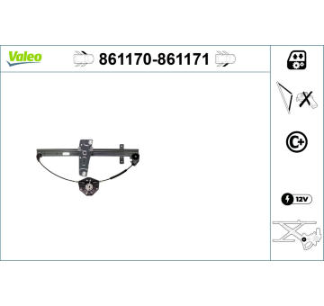 Zvedací zařízení oken VALEO 861170