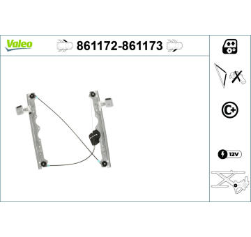 Zvedací zařízení oken VALEO 861172