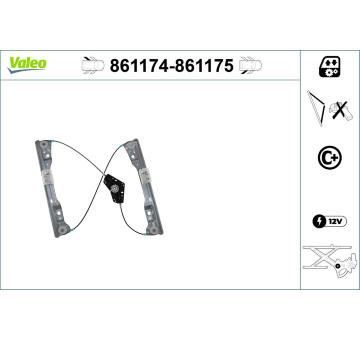 Zvedací zařízení oken VALEO 861174