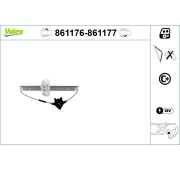 Zvedací zařízení oken VALEO 861176