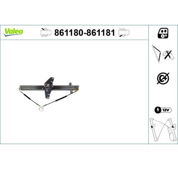 Zvedací zařízení oken VALEO 861180