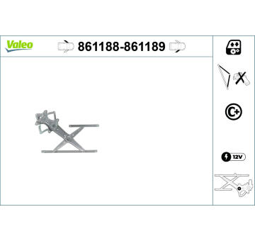 Zvedací zařízení oken VALEO 861189