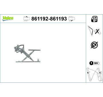 Zvedací zařízení oken VALEO 861192