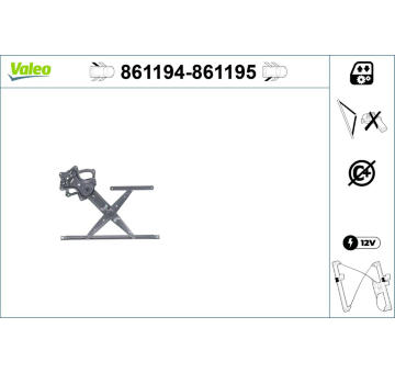 Zvedací zařízení oken VALEO 861194