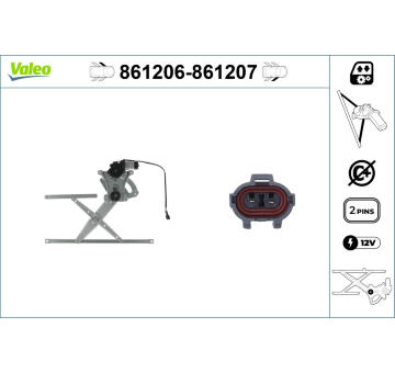 Zvedací zařízení oken VALEO 861206