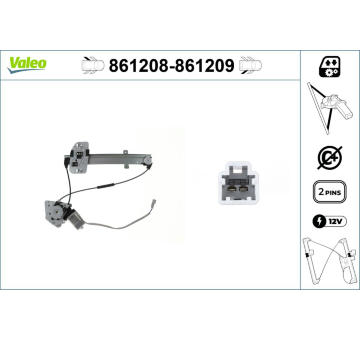Zvedací zařízení oken VALEO 861208