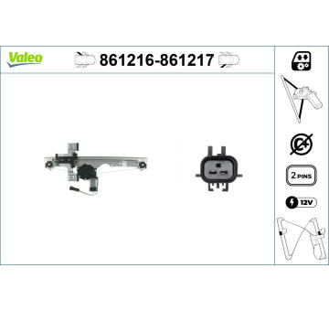 Zvedací zařízení oken VALEO 861217