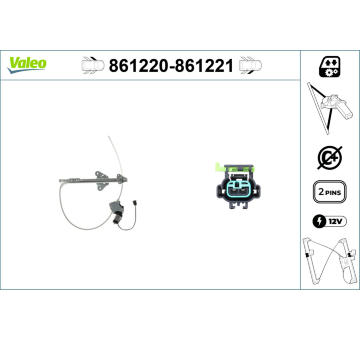 Zvedací zařízení oken VALEO 861220