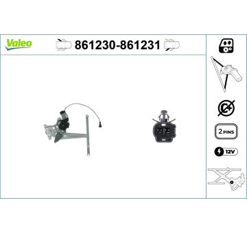 Zvedací zařízení oken VALEO 861230