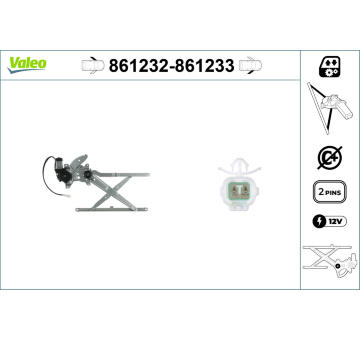 Zvedací zařízení oken VALEO 861232