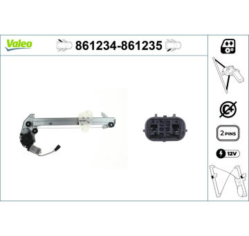 Zvedací zařízení oken VALEO 861234