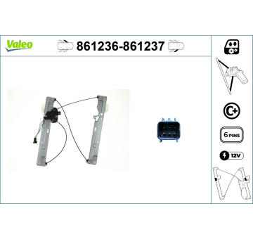Zvedací zařízení oken VALEO 861236