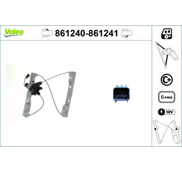 Zvedací zařízení oken VALEO 861241